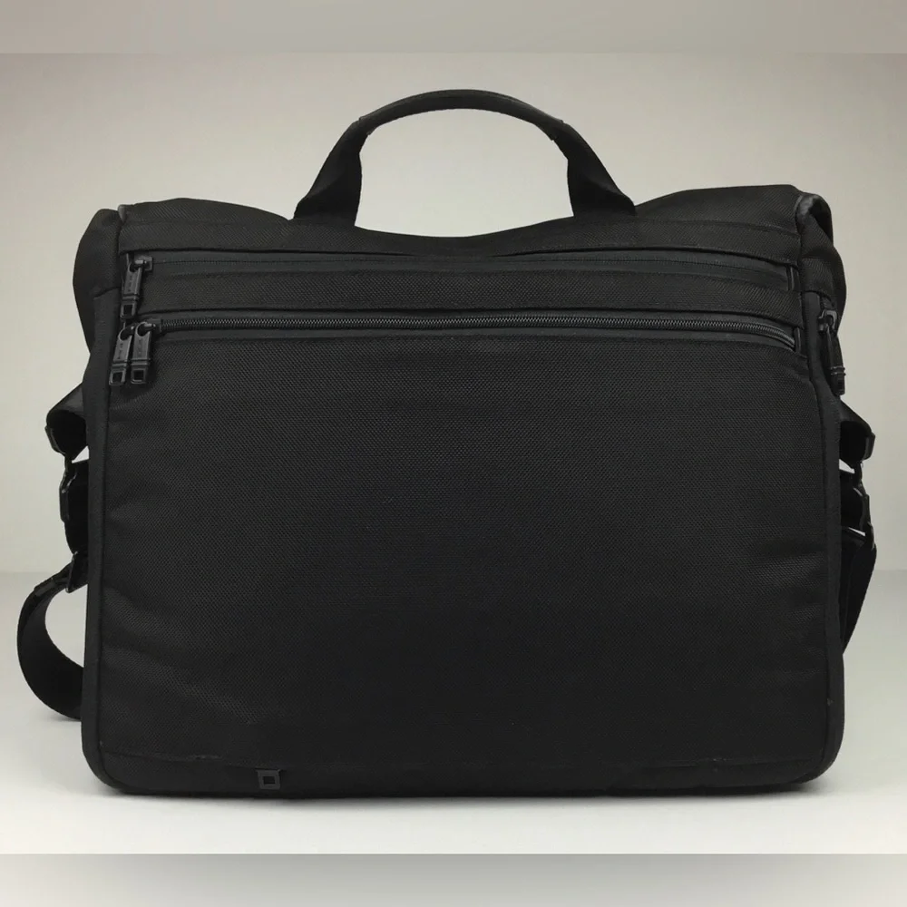 TUMI Alpha 2 Expandable Messenger Bag Black Ballistic Nylon